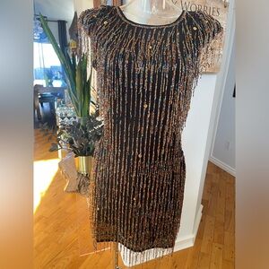 TopShop - Elegant Multi Beaded Fringe Dress by Dress Up